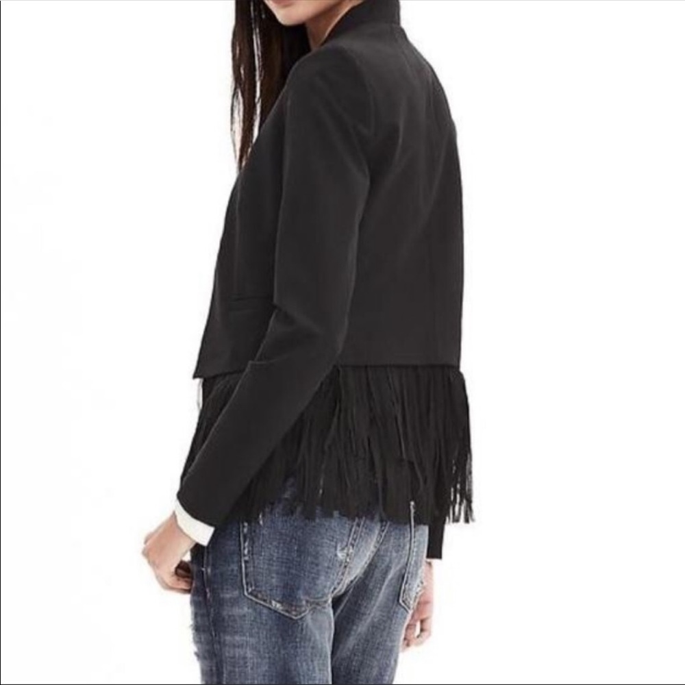 Like New Fringe Black Blazer from Banana Republic